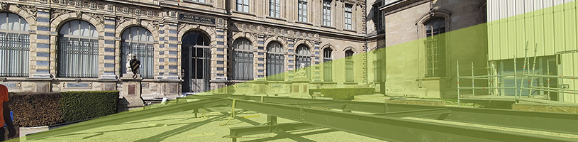 3 chantiers - 3 structures en métal pour le Musée du Louvre